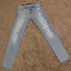 Distressed Paint Splatter Hollister Skinny Jeans